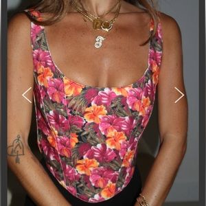 HEAVY MANNERS | Tropical corset top